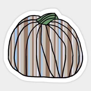 Halloween Horror Pumpkin Light Blue Stone Stripes Sticker